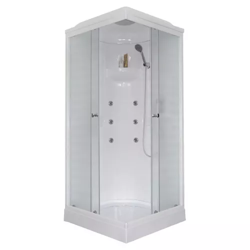 Душевые кабины и сауны: Душевая кабина Royal Bath  RB80HP, рифленое/белый 1 в магазине Акватория