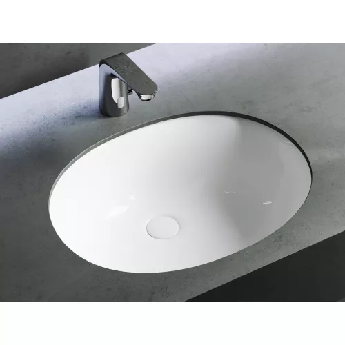 Санфаянс: Умывальник Ceramica Nova овальный встраиваемый под столешницу Element 560*420*195мм, с крепежом и шаблоном для установки 1 в магазине Акватория