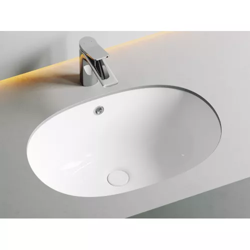 Санфаянс: Умывальник Ceramica Nova овальный встраиваемый под столешницу Element 565*385*210мм, с крепежом и шаблоном для установки 1 в магазине Акватория