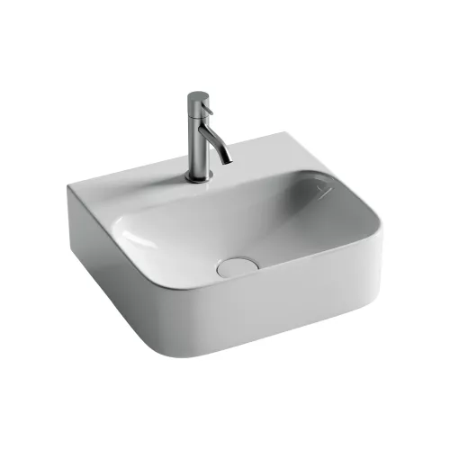 Санфаянс: Ceramica Nova Умывальник AURA с 1 отверстием для смесителя, без перелива 430*390*135мм 1 в магазине Акватория