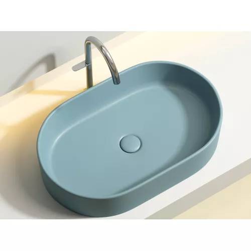 Санфаянс: Умывальник чаша Ceramica Nova накладная овальная (цвет Зеленый Матовый) Element 608*385*122мм 1 в магазине Акватория