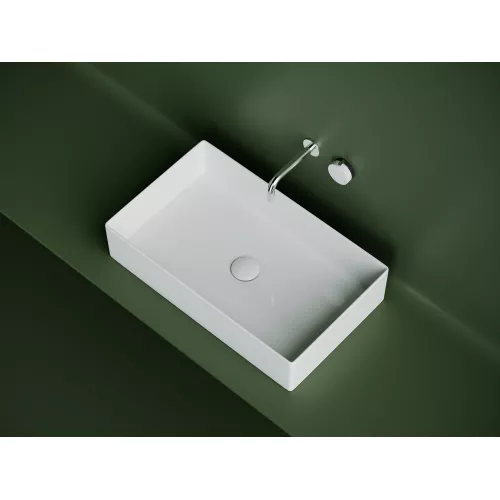 Санфаянс: Раковина Ceramica Nova накладная прямоугольная 601*361*130, без перелива, цвет белый, арт. CN6070 1 в магазине Акватория