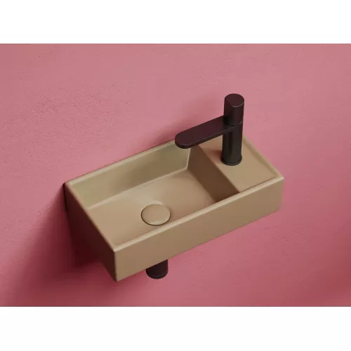 Санфаянс: Умывальник подвесной Ceramica Nova L/R, капучино матовый Element 407*217*100 1 в магазине Акватория
