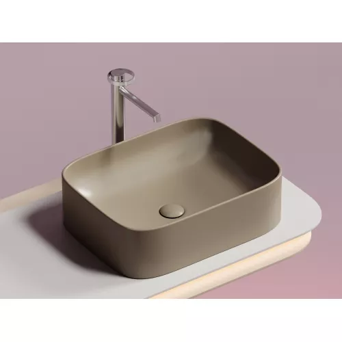 Санфаянс: Умывальник чаша Ceramica Nova  накладная прямоугольная (цвет Капучино Матовый) Element 505*380*150мм 1 в магазине Акватория