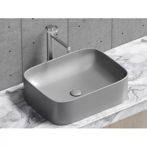 Санфаянс: Умывальник чаша Ceramica Nova накладная прямоугольная (цвет Антрацит Матовый) Element 505*380*150мм 1 в магазине Акватория