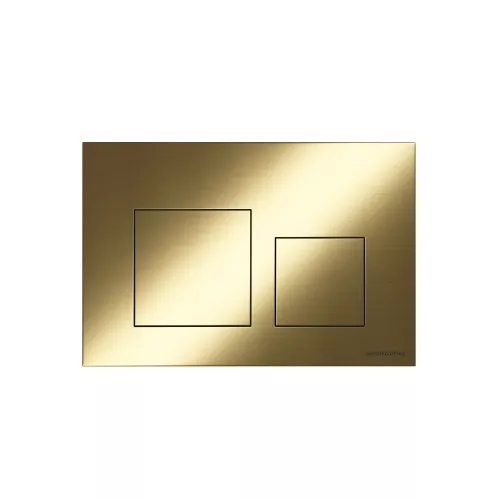 Санфаянс: Кнопка смыва CERAMICANOVA Balance, клавиши Square, цвет брашированное золото, арт. CN12-002BG 1 в магазине Акватория