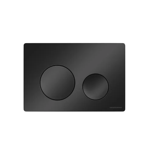 Санфаянс: Кнопка смыва CERAMICANOVA Balance, клавиши Circle, цвет черный матовый, арт. CN12-001MB 1 в магазине Акватория
