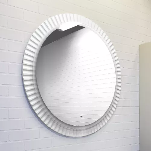 Мебель для ванной: Зеркало Comforty Мадрид-70/90 LED-подсветка, бесконтактный сенсор, белый матовый 1 в магазине Акватория