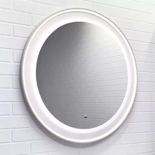 Мебель для ванной: Зеркало Comforty Ереван-80 LED-подсветка, бесконтактный сенсор, антизапотевание, серый шёлк 1 в магазине Акватория