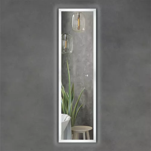 Мебель для ванной: Вертикальное ростовое зеркало для ванной Comforty Люпин 440x1580 LED-подсветка, бесконтактный сенсор 1 в магазине Акватория