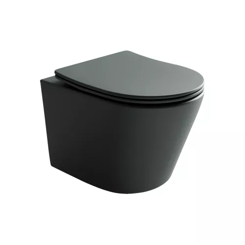 Санфаянс: Подвесной унитаз CERAMICANOVA Balearica Rimless (цвет Темный антрацит матовый) 1 в магазине Акватория