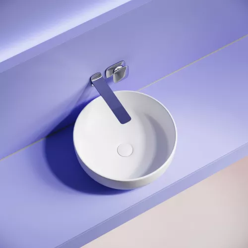 Санфаянс: Раковина накладная CERAMICANOVA Taycan, круглая, 375x375x140, белая матовая 1 в магазине Акватория