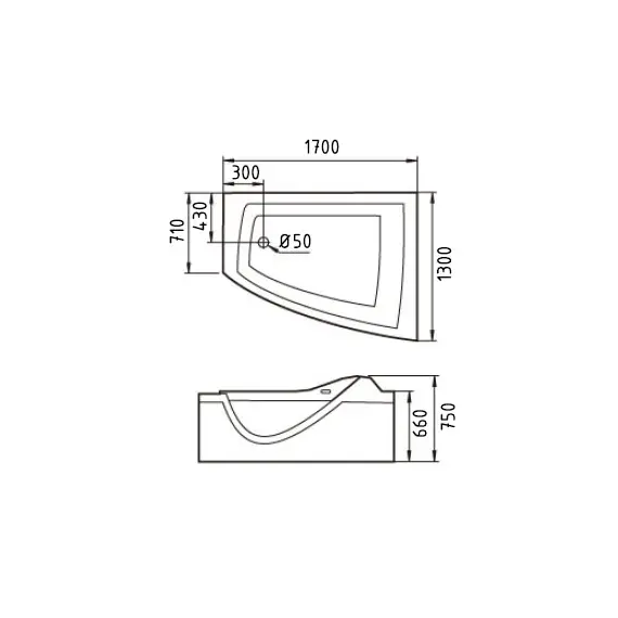 Акриловая гидромассажная ванна Gemy G9056