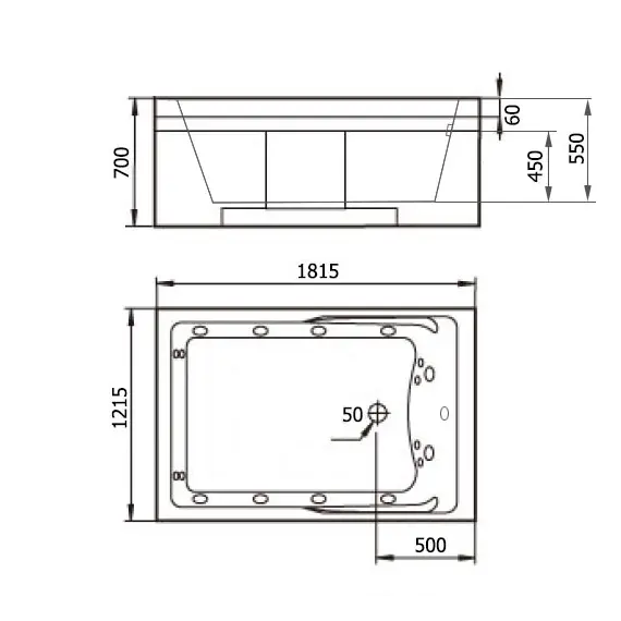 Акриловая гидромассажная ванна Gemy G9061