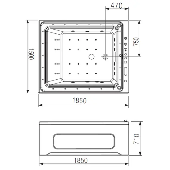Акриловая гидромассажная ванна Gemy G9268 K