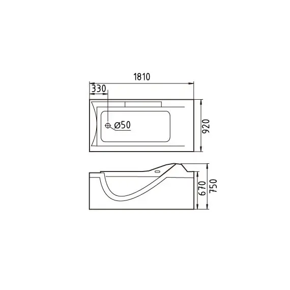 Акриловая гидромассажная ванна Gemy G9055