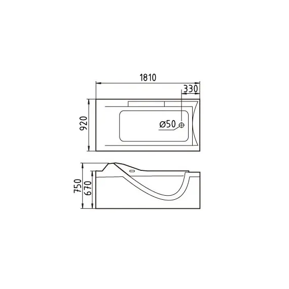 Акриловая гидромассажная ванна Gemy G9055
