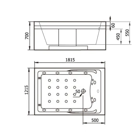 Акриловая гидромассажная ванна Gemy G9061