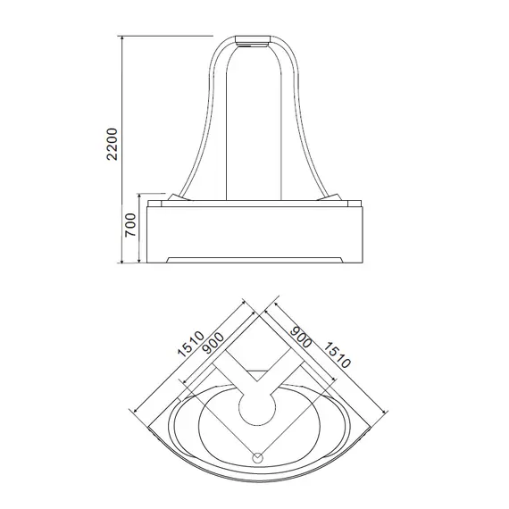 Акриловая гидромассажная ванна Gemy G9069