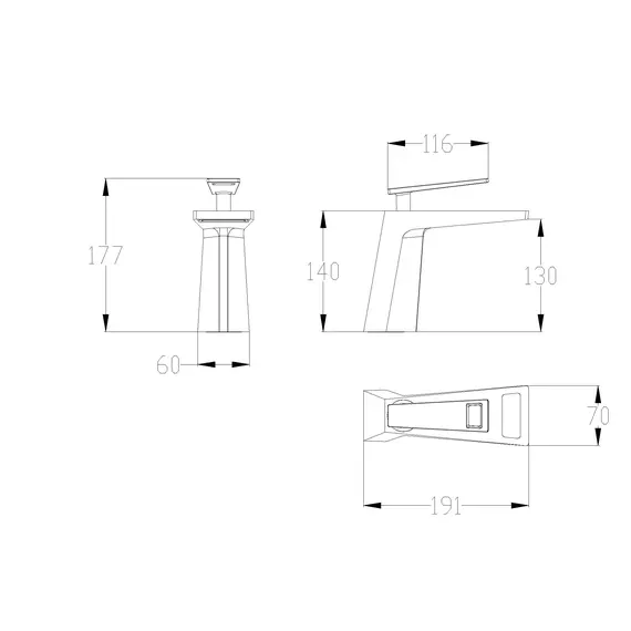 Смеситель на раковину (белый/золото) Bronze De Luxe A919W