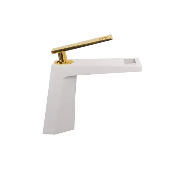Смеситель на раковину (белый/золото) Bronze De Luxe A919W