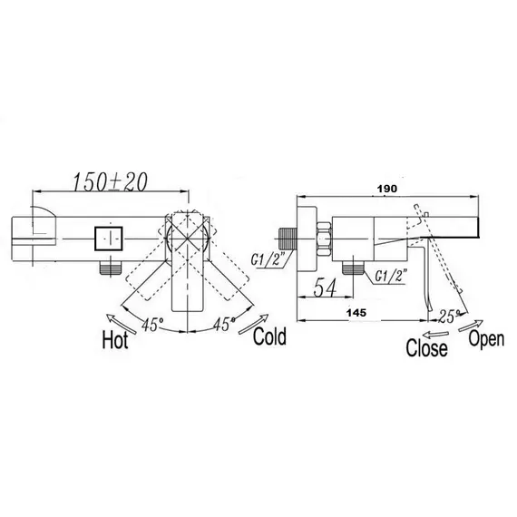 Bronze De Luxe Смеситель с гибким душем и коротким изливом