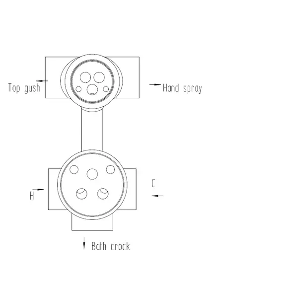 Bronze De Luxe Windsor Комплект для душа встраиваемый без излива
