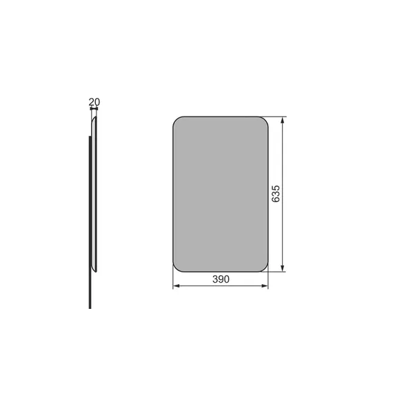 Зеркало Velvex  Bio 40