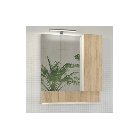 Зеркало-шкаф Comforty Рига, дуб сонома