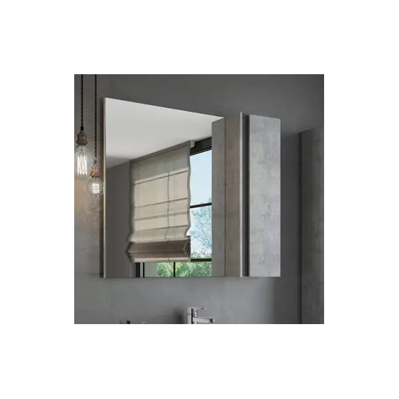 COMFORTY. Зеркало-шкаф "Эдинбург-60/75/90" бетон светлый