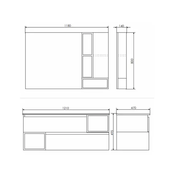 Зеркало-шкаф Comforty Турин, дуб бежевый