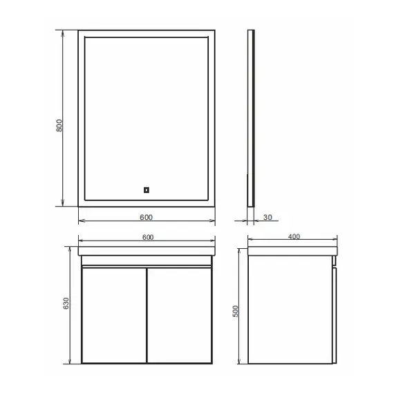 COMFORTY. Тумба-умывальник "Осло-60" бетон светлый с раковиной Fest 60