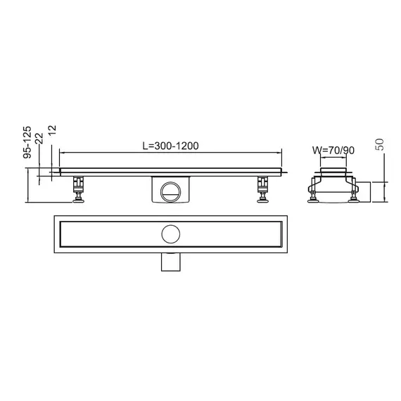 Душевой трап RGW SDR-01-E1 хром