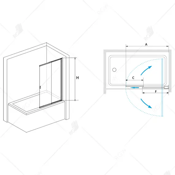 Шторка на ванну RGW SC-40