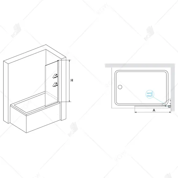 Шторка на ванну RGW SC-53