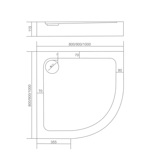 Акриловый поддон Good Door Раунд R