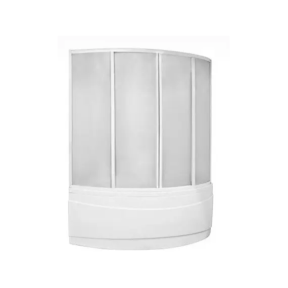 Шторка для ванны BAS Вектра 150х145 для асимметричных ванн