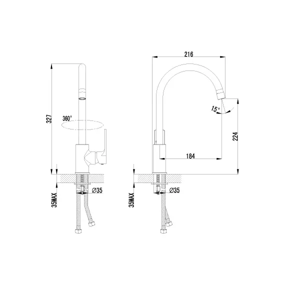 Смеситель Lemark Plus Grace LM1505C для кухни