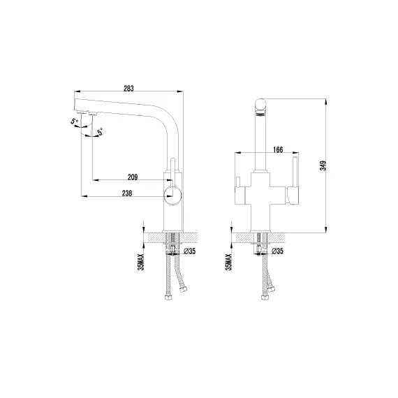 Смеситель Lemark Comfort LM3060C для кухни с подключением к фильтру с питьевой водой