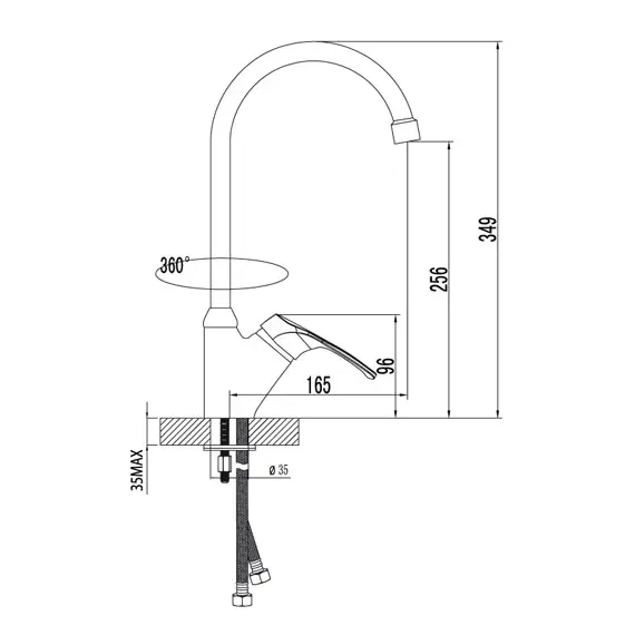 Смеситель Lemark Omega LM3105C для кухни