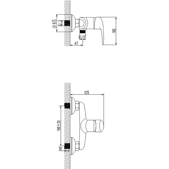 Смеситель Lemark Pramen LM3303C для душа