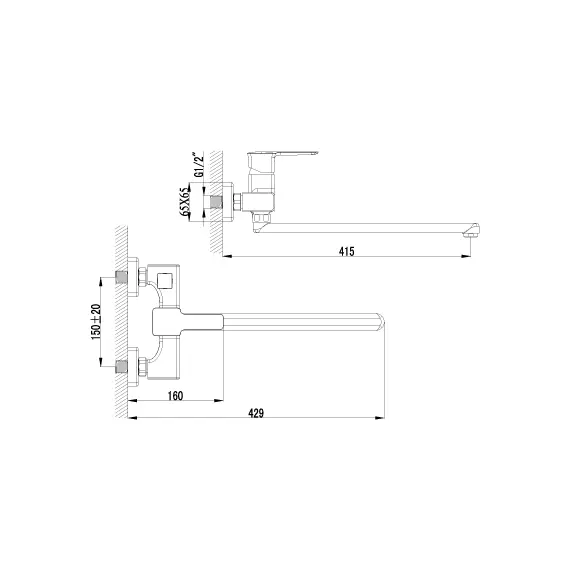 Смеситель Lemark Basis LM3617C для ванны