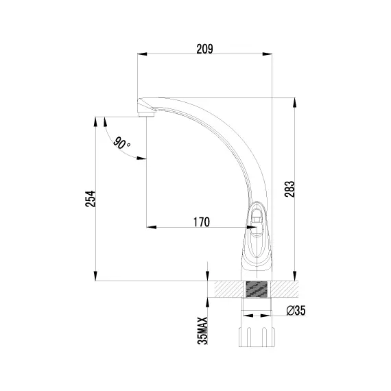 Смеситель Lemark Luna LM4155C для кухни