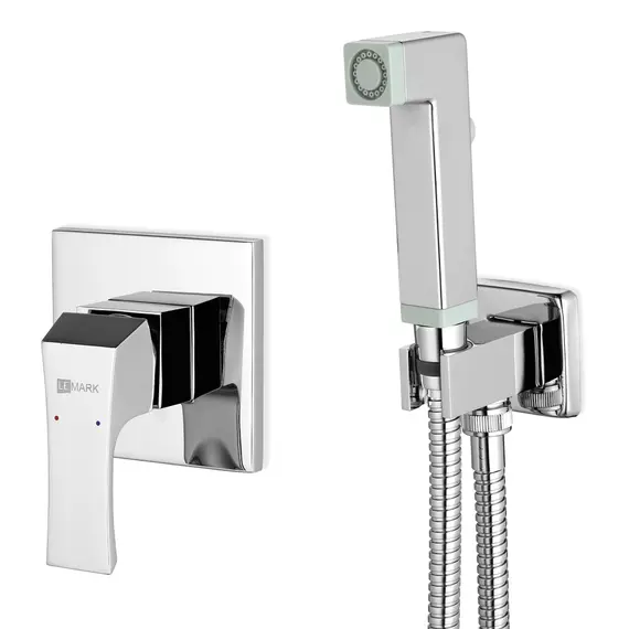 Смеситель Lemark Unit LM4519C с гигиеническим душем, встраиваемый