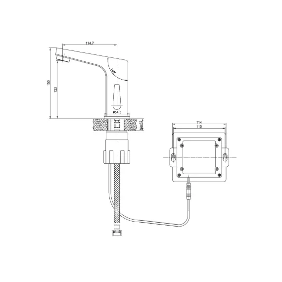 Смеситель Lemark Project LM4655CE для раковины бесконтактный (сенсорный)