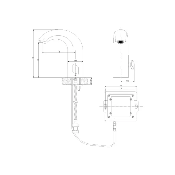 Смеситель Lemark Project LM4656CE для раковины бесконтактный (сенсорный)