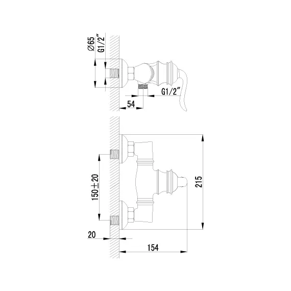 Смеситель Lemark Brava LM4703G для душа