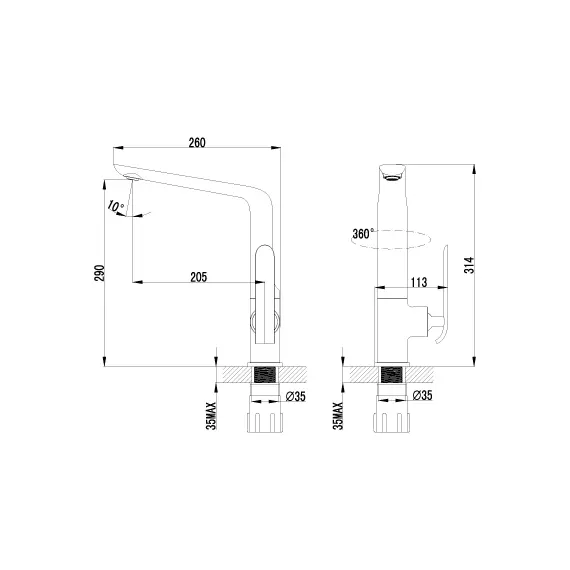 Смеситель Lemark Melange LM4905CW для кухни