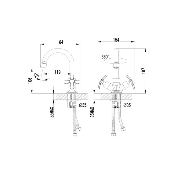 Смеситель  Lemark Partner LM6547C  для раковины