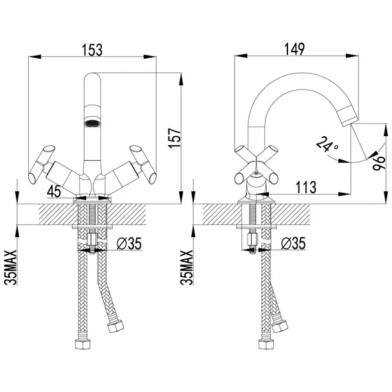 Смеситель  Lemark Practica LM7507C  для раковины